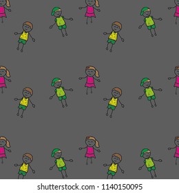 Background Frandship day. Colorful people on gray background