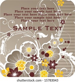 background with free space for your text decorated with spring flowers