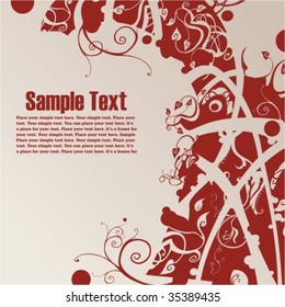  background with free space for your text decorated with floral ornament