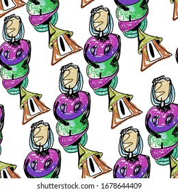 fondo con sirenas de mano libre.