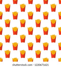 Background French Fries On White Background Stock Vector (Royalty Free ...