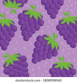 fondo del diseño de ilustraciones vectoriales de uvas frescas