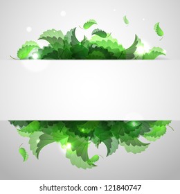 background with fresh green leaves