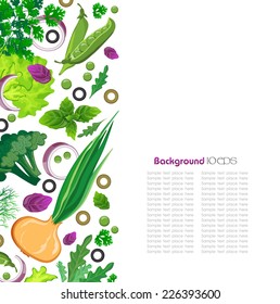 background with fresh herbs