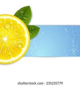 background fresh lemon with water