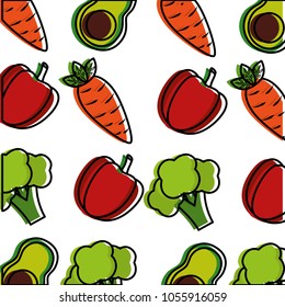 background fresh nutrition carrot bell pepper avocado broccoli