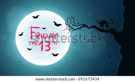 Similar – Image, Stock Photo Friday is full moon