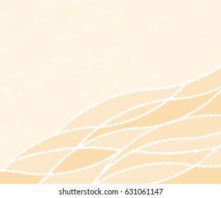  Background frontal curved lines and curved figures.Vector illustration.In beige tones.Space for text.