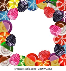 background with fruit candy