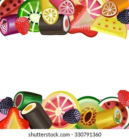 background with fruit candy