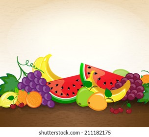 Background with fruits