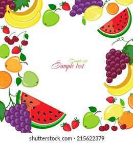 Background Fruits Place Your Text Stock Vector (Royalty Free) 215622379 ...