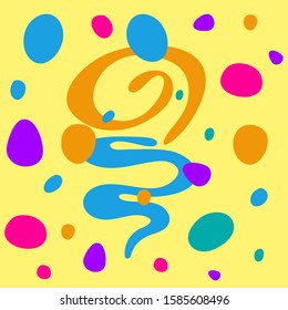 background, full color with abstract style, simple patterns