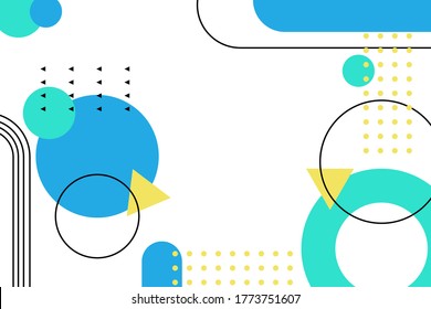 background with full shapes such as squares, circles, lines by forming a pattern.