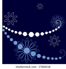 background funky circle flowers