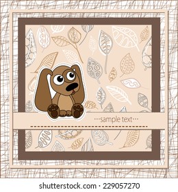 Background with funny baby animals. EPS10 vector file organized in layers for easy editing.