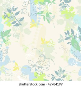background with funny bugs