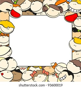 Background with funny kids
