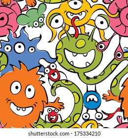 Background - funny monsters