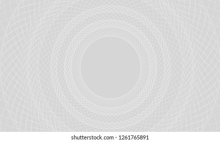 Background future with spirography lines, black and white banner, template for voucher, diploma, flyer. ESP10 vector illustration