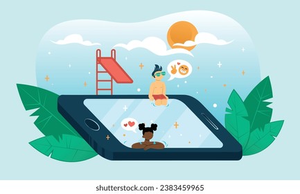 Background Future Technology Illustrations" are visual elements that depict futuristic and advanced technology concepts