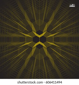 Background of futuristic surface with hexagons. Graphic illustration with geometric pattern. Eps10 Vector illustration.