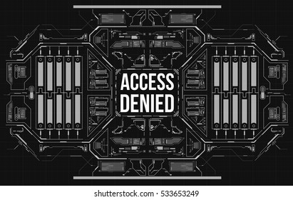 Background with futuristic user interface. Design concept with HUD elements. Template UI for app and virtual reality.