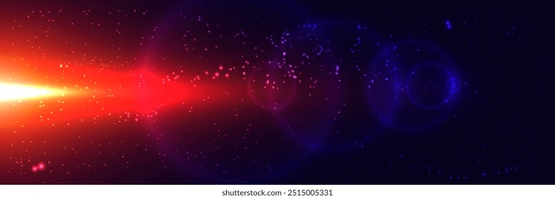 Background with galaxy.  Abstract illustration of the universe.Purple light abstract background with bokeh effect. Cosmic dust. Eps 10. Vector.