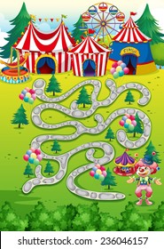 Background of a game with circus theme