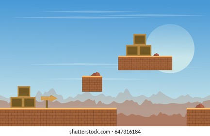 Background game desert scenery