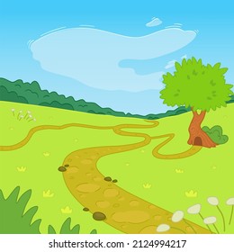 Background for game design. Forest Glade.