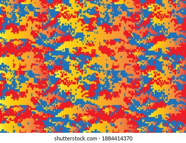 background game texture pixels red orange yellow blue