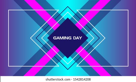 Background Gaming Day abstract. Gaming day geometric. Gaming day illustration
