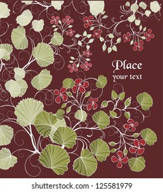 Background with garden plants
