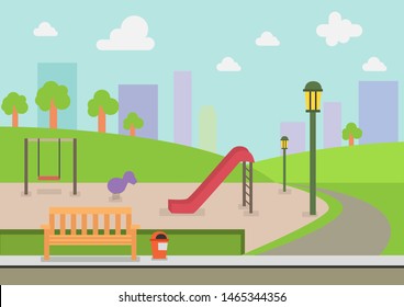 Background garden street flat design vector