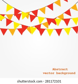 Background with garlands vector illustration