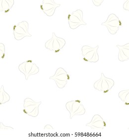 Background with garlic. Vector illustration.