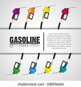 background gas pumps stripe on white background for text