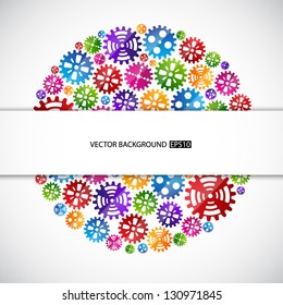 Background with gears. EPS10 vector