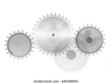 Background with gears shape. Vector technology template for graphic design.