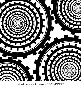Background of gears-vector illustration. Flat design style