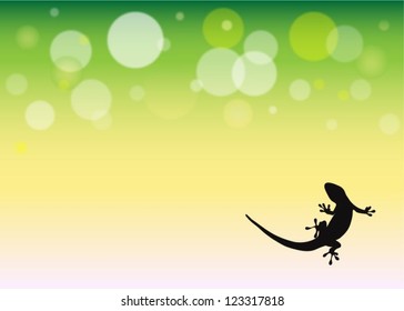 Background With Gecko Silhouette