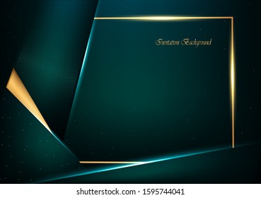 Background geomatric gold green luxury