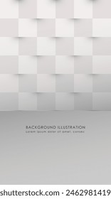 Background of Geometric Abstract Box 3D Realistic Wall ash Simpel Monochrome Copy Space Area EPS 10