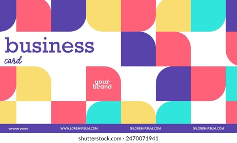 Background geometric abstract pattern for business card cover design. vector illustration