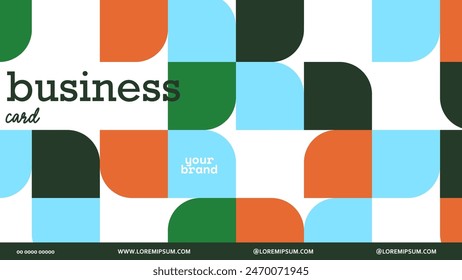 Background geometric abstract pattern for business card cover design. vector illustration