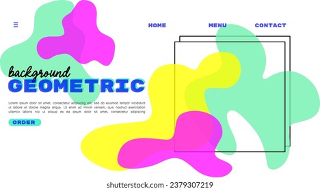 Background geometric abstract vibrant color web and mobile application. vector illustration. cover design riso effect.