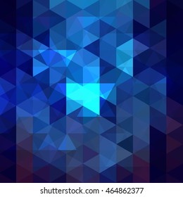 Background of geometric blue shapes. Abstract triangle geometrical background. Mosaic pattern. Vector EPS 10. Vector illustration