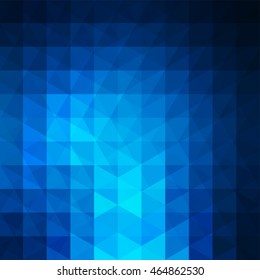 Background of geometric blue shapes. Abstract triangle geometrical background. Mosaic pattern. Vector EPS 10. Vector illustration
