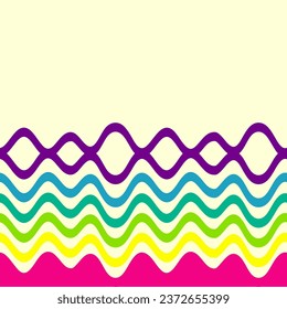 Background with geometric design, colorful waves, retro 90s style. Vector illustration